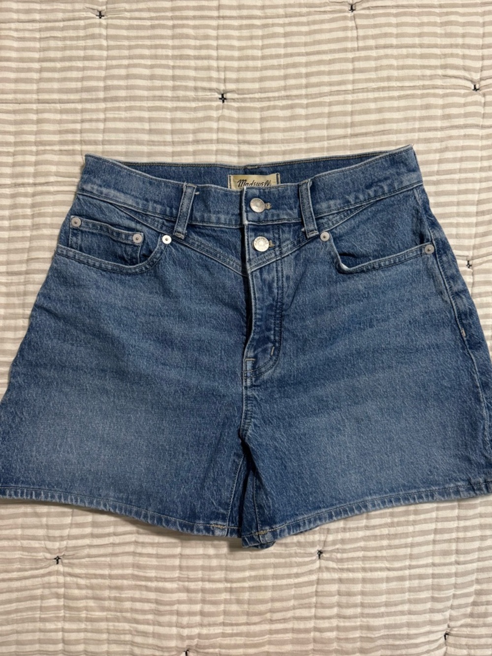 Madewell Classic High Waisted Mom Jean Denim Shorts